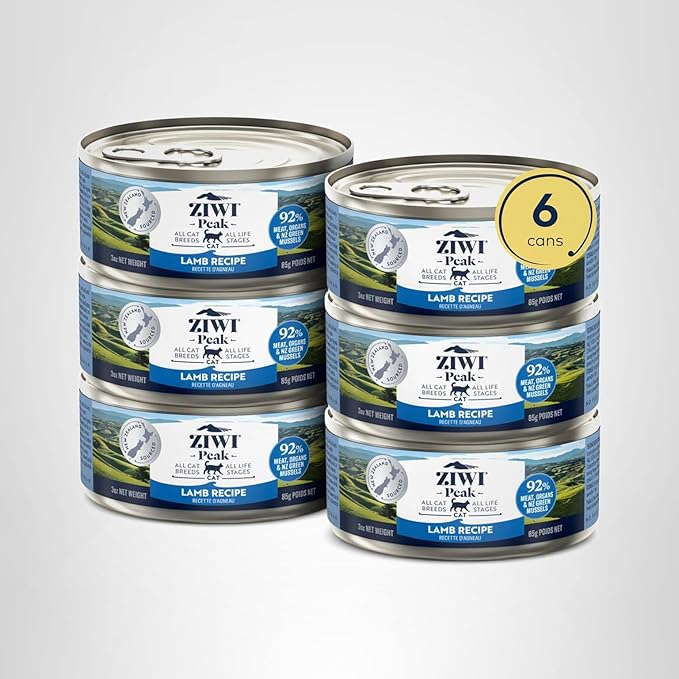 ZIWI Peak Wet Cat Food – All Natural, High Protein, Grain Free, Limited Ingredient, with Superfoods (Lamb, Case of 6, 3oz Cans)