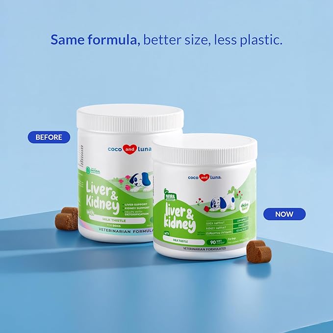 Milk Thistle for Dogs - 90 Soft Chews - Liver and Kidney Support - Hepatic Support with EPA & DHA - Detox - Liver Supplement for Dogs with Choline and L-Arginine.