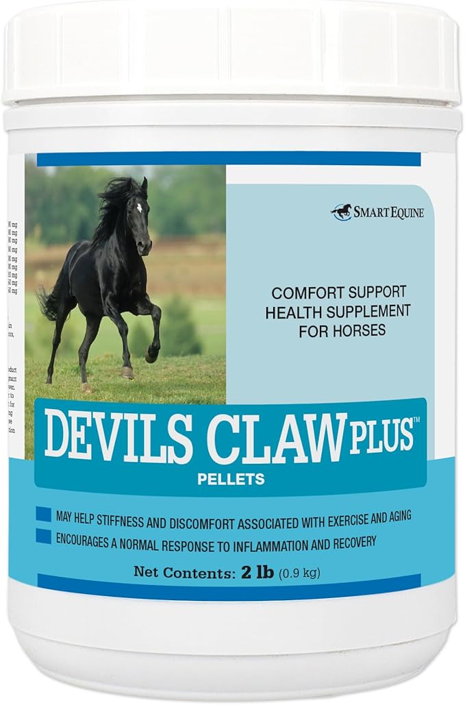 SmartEquine | Devil's Claw Plus Pellets | Horse Joint Supplement with Yucca for Horses | Supports Joint Strength, Comfort & Mobility | Antioxidant Support Supplement | 2 lb Tub