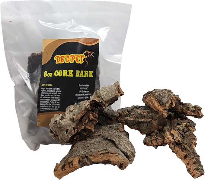 DBDPet Virgin Reptile Cork Bark- Assorted Pieces (Rounds, Half Rounds, and Flats by Weight) for Reptiles, Amphibians, Orchids, Frogs, Terrariums and More! (1lb of Assorted Pieces)