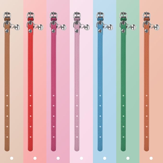 XXS Dog Collar for Teacup Adjustable Teacup Dog Collar for Small Medium Large Dogs 3/8 inch Width (Orange, XXS)