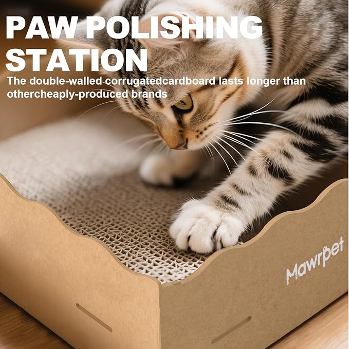DIY Cat Scratcher Cardboard House, Clawsable Cat Play House, a Versatile Box, Indoor Kitty Scratcher Hideout for One or More Cats Brown, Cat Tower Castle Tunnel 10 Parts