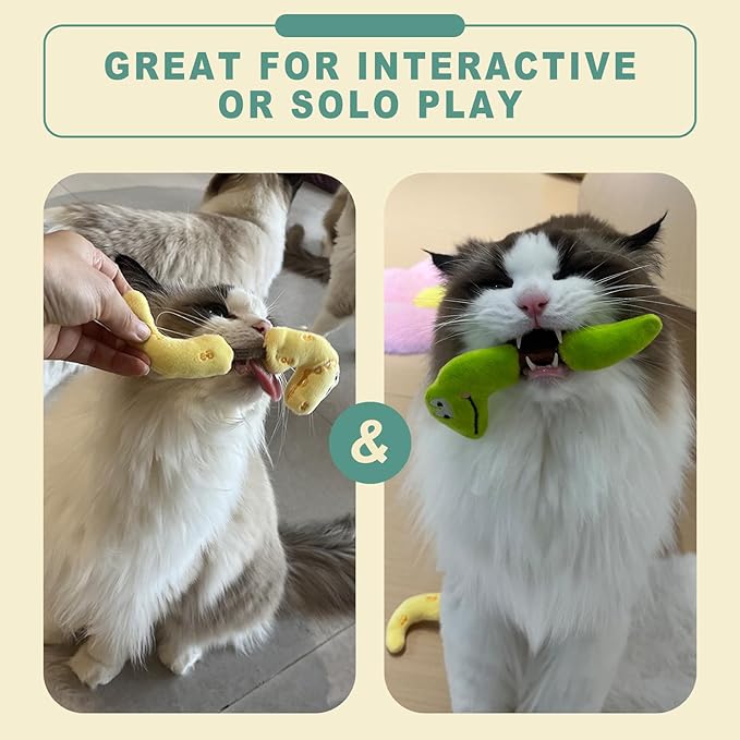Interactive Cat Toys Set, Silvervine Chew Sticks and Cat Crinkle Balls, Indoor Cat Toys for Exercise and Dental Care, for All Cat Breeds (7 Pack)