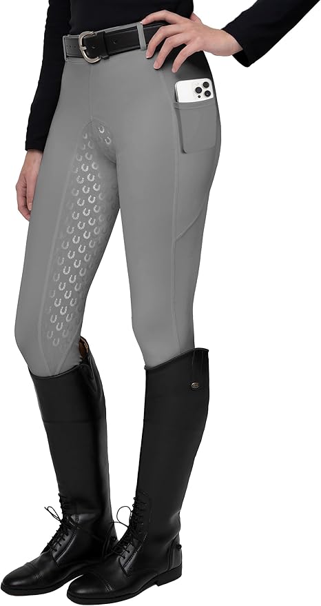 FitsT4 Sports Women's Full Seat Riding Tights Active Silicon Grip Horse Riding Tights Equestrian Breeches