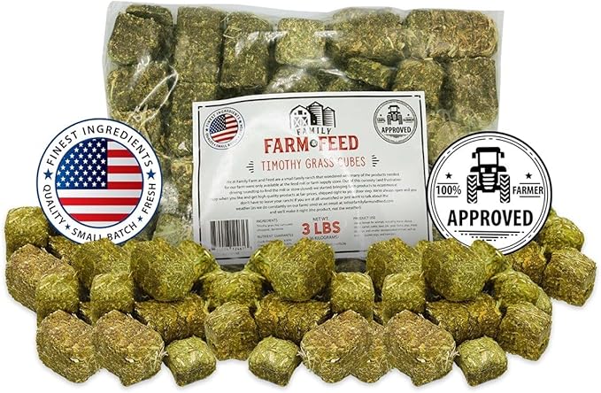| Timothy Grass Food | Small Pet | Young and Adult | Cubes | 3 Pounds
