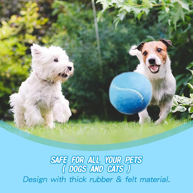susu & wuwu Giant Tennis Ball for Dogs Yellow Big Tennis Ball for Dog Birthday Gift 9.5" Pet Toy Balls for Small/Medium/Large Dogs