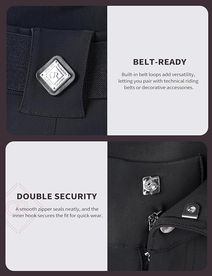 Riding Pants for Women Full Seat Riding Tights with Pockets Equestrian Pants Comfortable Non-Slip Grip Breeches