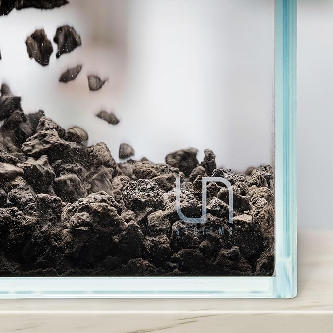 UNS Controsand - Vesuvius, 3L - Natural Freshwater 3-5 mm Dark Gray Gravel - Decorative Small Rocks for Aquascaping Planted Tank - Aquarium Terrarium Substrate for Betta, Shrimp, Fish, Reptile Decor