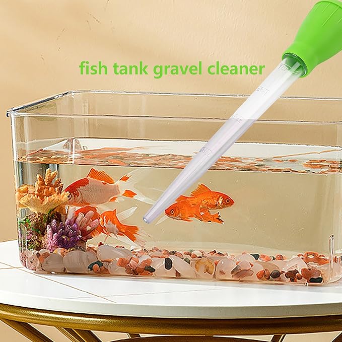 2Pcs Manual Fish Tank Cleaning Tools,30ml Aquarium Water Changer,21 Inches Multifunction Siphon Dropper for Fish Bowl Waste Remover,Aquarium Bottom Gravel Waste Clean,Coral Feeder(Black)