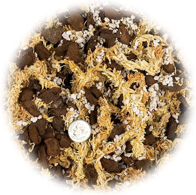 Premium Sphagnum Moss, Perlite and New Zealand Pine Bark Blend for Carnivorous Plants - Perfect for Venus Fly Traps, Pitcher Plants, Sarracenia, Butterworts, and Sundews by GARDENERA - 4 Quart Bag