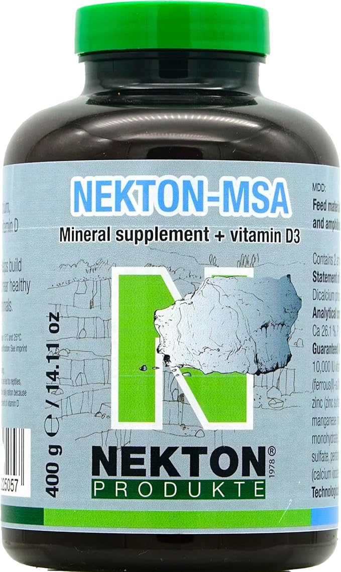 Nekton-MSA Mineral Supplement + D3 for Birds and Reptiles 400g / 14.11oz | Change Size to 400g / 14.11oz