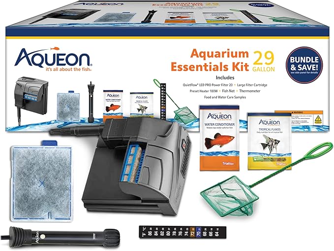 Aqueon Fish Tank Aquarium Essentials Starter Kit for 29 Gallon Tanks