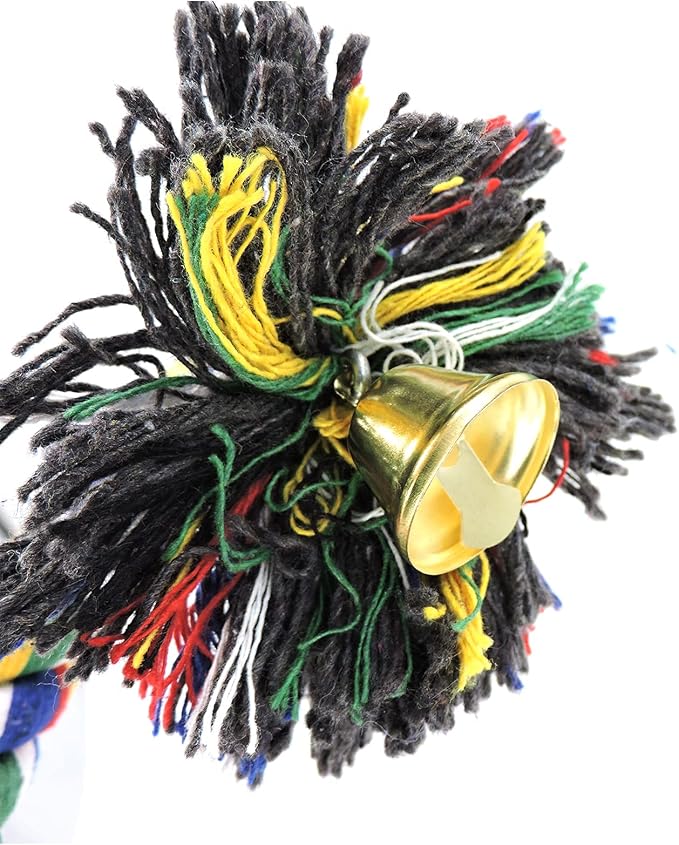 WishLotus Bird Perches, Parrot Colorful Climbing Rope Swing Toys Parrot Stand with Bell and Hanging Clip for Parrots, Budgies, Macaws, Parakeets, and Other Small Birds. (100cm)