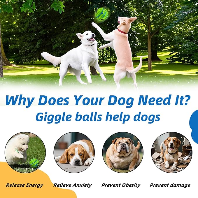 Spiky Interactive Dog Toys Ball, Shaking with Gibbering Sound, for Training, Teeth Cleaning & Herding, Straight, XS, 2.75 in (7 cm)