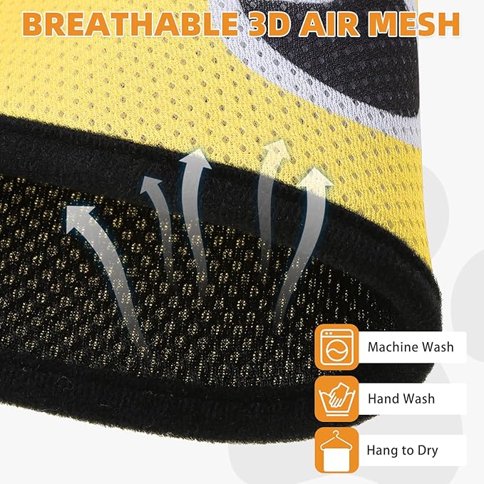 Dog Grooming Hammock for Small Dogs Cats, Cute Bee Design Dog Hanging Harness for Nail Trimming/Clipping, Pet Sling with Grooming Kit and Thick Neck Support & Strap Restraint Claw Care, XS