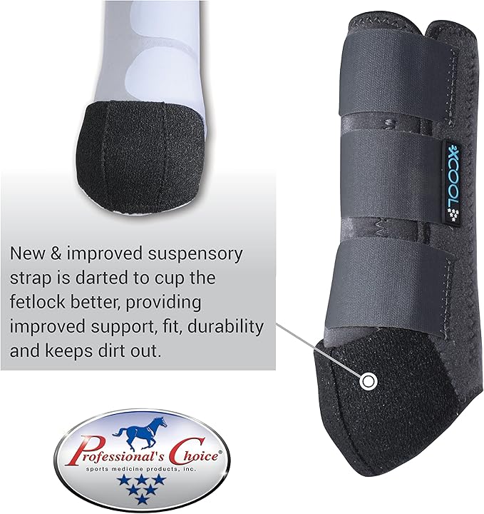 Professional's Choice 2XCOOL Sports Medicine Horse Boots | Protective & Breathable Design for Ultimate Comfort, Durability & Cooling in Active Horses | 2 Pack