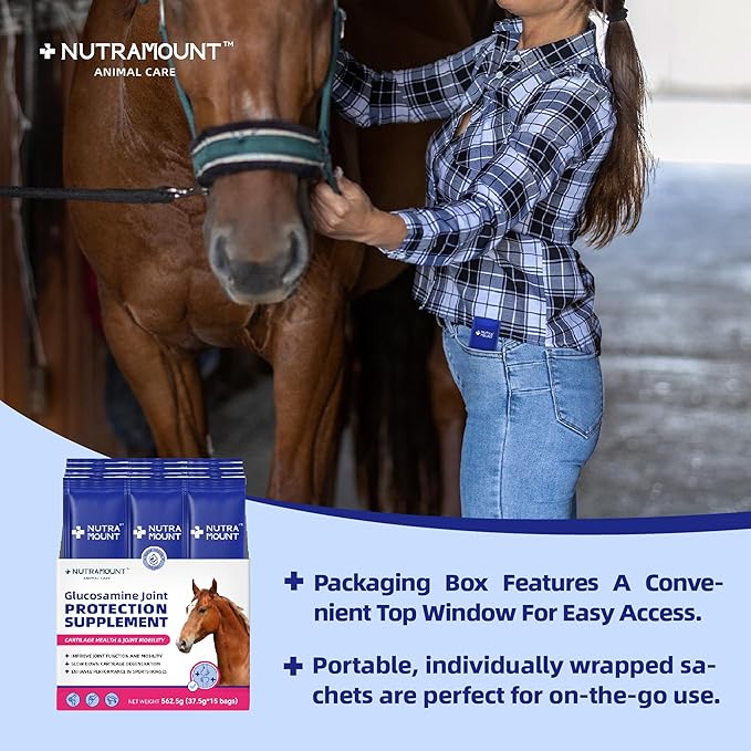 Glucosamine Joint Protection Supplement for Horses Support Cartilage Health & Joint Mobility 15-Day Supply
