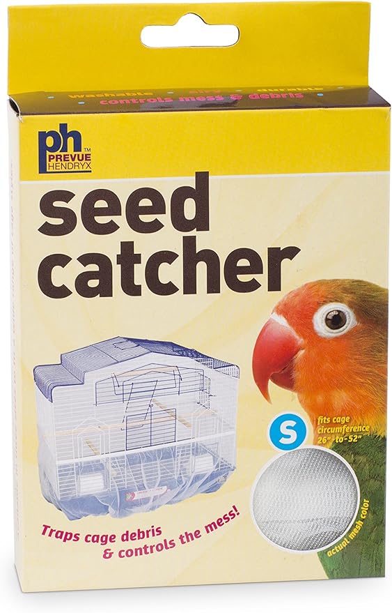 Prevue Pet Products 820W Mesh Bird Seed Catcher, White, Small/7"