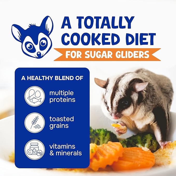 Wholesome Balance Food - Complete Nutrition with High Animal Protein, Calcium, Vitamins & Minerals, Premium Dense Food for Sugar Gliders and Small Animals - Sweet Potato, 12 oz
