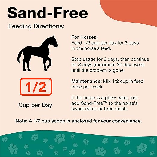 NaturVet – Sand Free Horse Powder – 3 lbs – Maintains Healthy Intestinal Function – Supports Removal of Sand from Ventral Colon – Enhanced with Tasty Apple Flavor