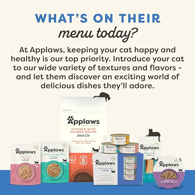 Applaws Lickable Cat Treats, Natural Grain-Free Purée, Limited Ingredient, Tuna Squeeze Up Cat Treats (60 x 0.5 oz Sachets)
