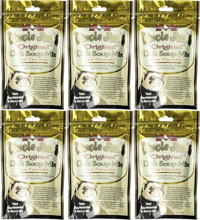 Marshall Uncle Jim's Original Duk Soup Mix for Ferrets 1.69Lb (6 x 4.5oz)