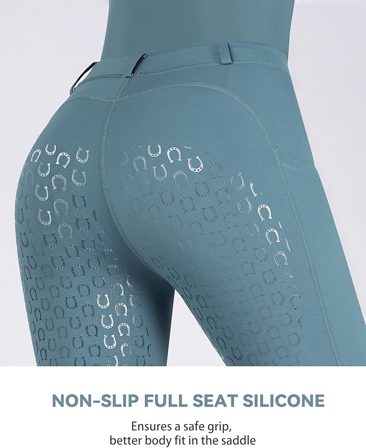 Harrison Howard Women's Horse Riding Pants Double Pocket Silicone Full-Seat Breeches Equestrian Breeches