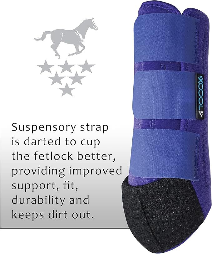 Professional's Choice 2XCOOL Sports Medicine Horse Boots | Protective & Breathable Design for Ultimate Comfort, Durability & Cooling in Active Horses | 2 Pack