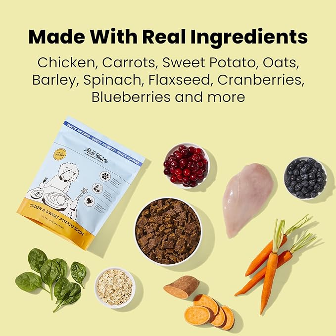 The Pets Table Grain Inclusive Air Dried Dog Food 2 Pack - Chicken & Sweet Potato + Lamb & Beef, 16 Ounce (Pack of 2)