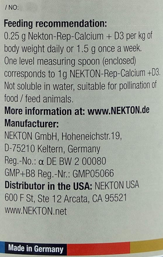 Nekton Rep-Calcium+ D3 Reptile Supplement 130gm, (4.56oz)