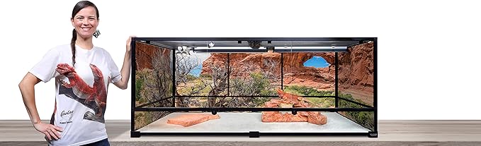 Carolina Custom Cages, 60Lx24Wx24H Tall Extra-Extra-Long Deep Terrarium; Easy Assembly
