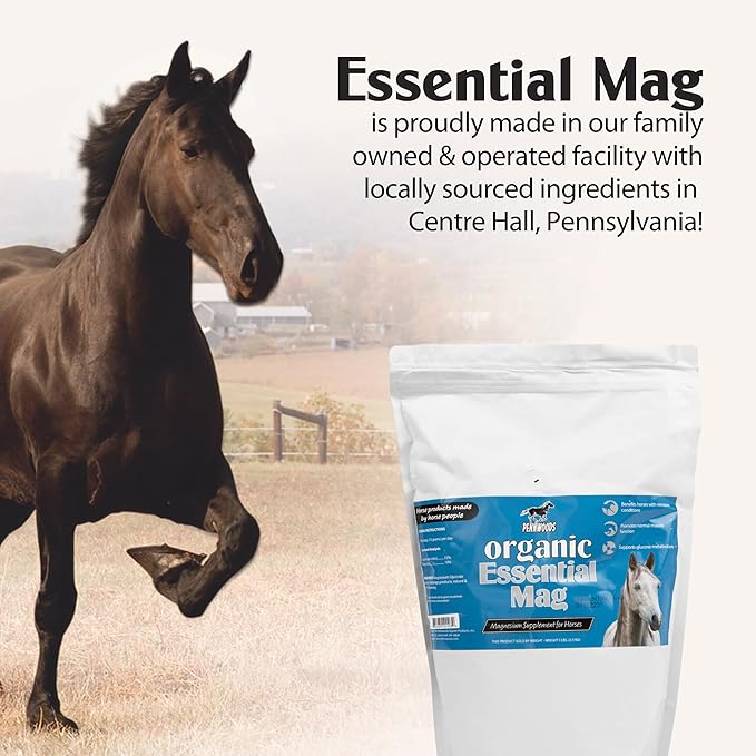 Pennwoods Organic Essential Mag, Magnesium for Horses Supplement, Aids in Glucose Metabolism, Reducing Stress and Provides Calm for Your Horse, 5 LB Bag
