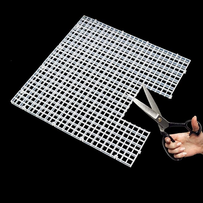 ALEGI Aquarium Fish Tank Divider Plastic Egg Crate Aquarium Filter Bottom Tray Plastic Grid (L 6pcs)
