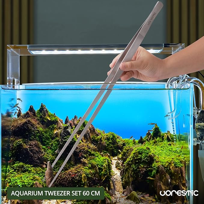 VORESTIC Aquarium Tweezers (Straight & Curved, 23.6")