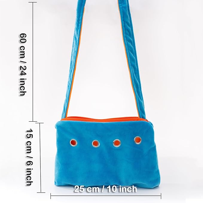 Meow&Woof Sugar Glider Bonding Pouch Small Pet Carrier Bag Sling with Strap Critter Cuddler for Gliders Ferret, Rat, Hedgehog, Hamster Outdoor-Orange