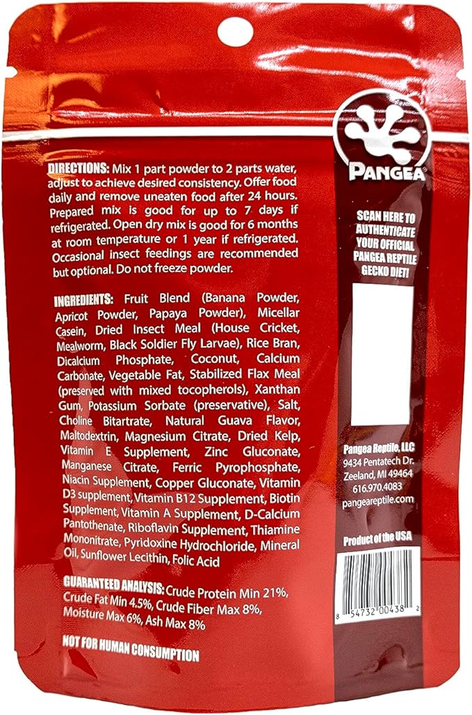Pangea Gecko Diet Fruit & Fig Bundle - 2oz Fruit & Insects and Fig & Insects