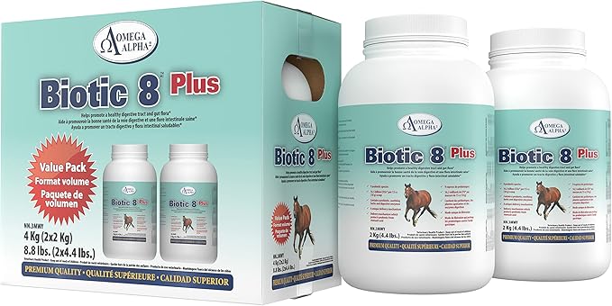 Omega Alpha Biotic 8 Plus 8.8lbs (2 X 4.4lbs.) for Horses