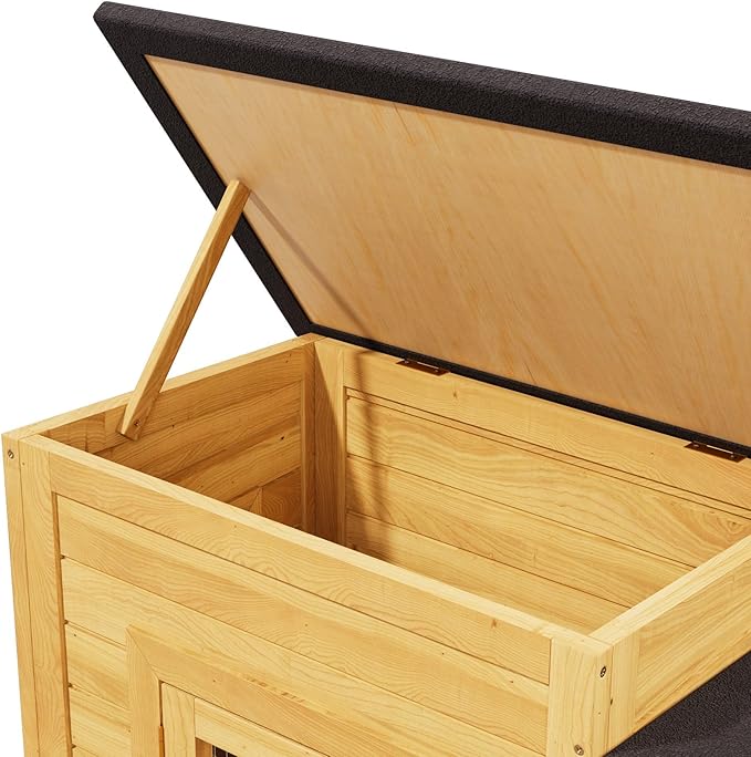 Chicken Coop Outdoor Wooden with Waterproofing Roof, Runways, Pull-Out Trays and Openable Top for Poultry Cage (Yellow)