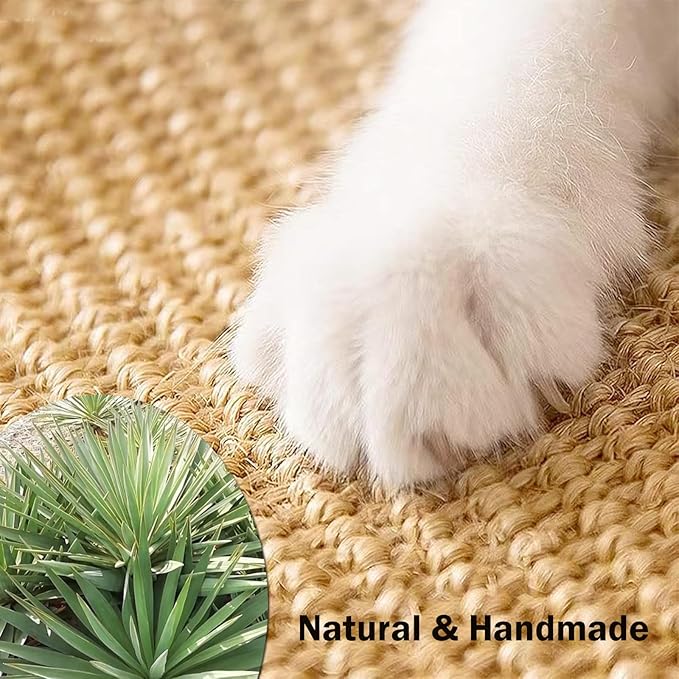KABASI 2PCS Rabbit Scratcher Mat, Natural Bunny Chew Toys Scratching Pad for Nails Teeth Care, Small Animal Cage Mats Bedding Sleeping Nesting Toys, Sturdy Bunny Grinding Claw Boards, 16x12 in