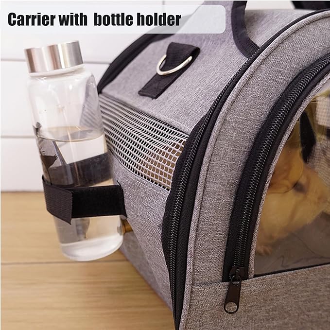 Rabbit Carrier, Small Pet Carriers for Guinea Pig Hamster Bird Bunny Bearded Dragon Kitty, Animal Bag with Stable Handle and Waterproof Pad, Easy Travel and Vet Visit-Large