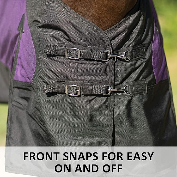STORM SHIELD Contour Collar Classic II Horse Turnout Blanket | Bellyband Closure | Horse Blankets for Winter Waterproof | Weather Protection | Winter Horse Blanket