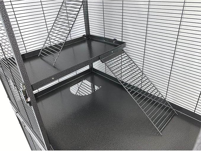Mansion Cage (6-Level) - Durable 100% All-Metal Multi-Level Cage for Chinchillas, Rats, Ferrets, Prairie Dogs, Degus, Mice