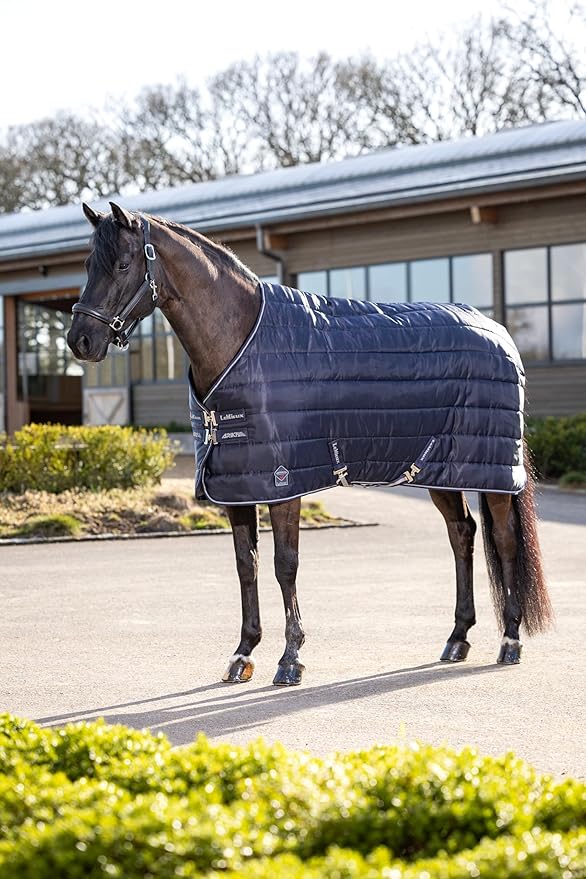 LeMieux Arika Stable-Tek 100g Blanket - Diamond Ripstop Outer - Breathable and Stain Repellent - Navy - 72"