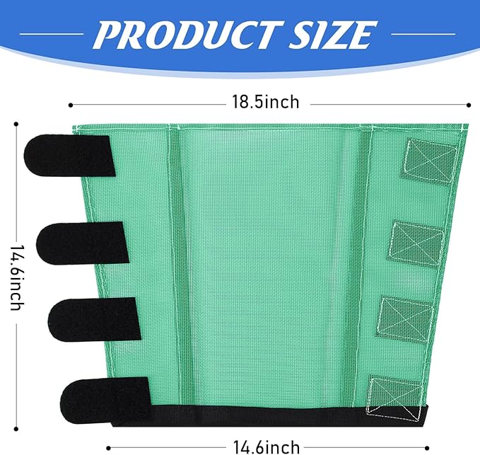 Set of 16 Mesh Fly Boots for Horse Breathable Mesh Horse Boots Protective Horse Leg Wraps Horse Leggings for Preventing Flies and Mosquitoes Bites