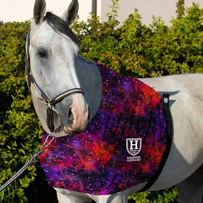 Harrison Howard Horse Stretchy Shoulder Guard Anti Rub Bib for Horse Vast Cosmos M