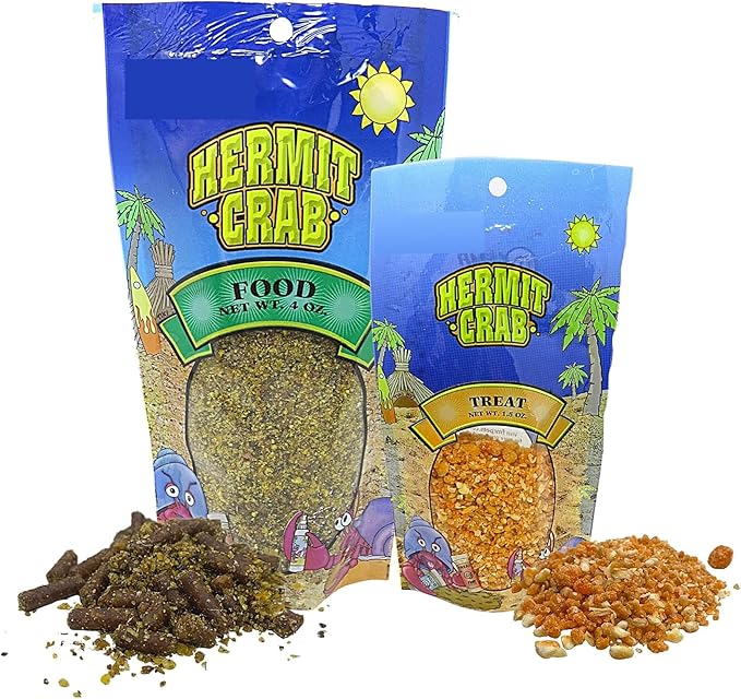 Needzo Hermit Crab Food and Treat Set, All in One Natural Supplies and Habitat Necessities for Pet Crabs, 2 Pack