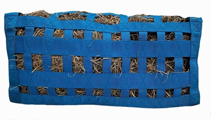 Supreme Slow Feed Top Load Hay Bag with Super Tough Bottom (Black and Turquoise)