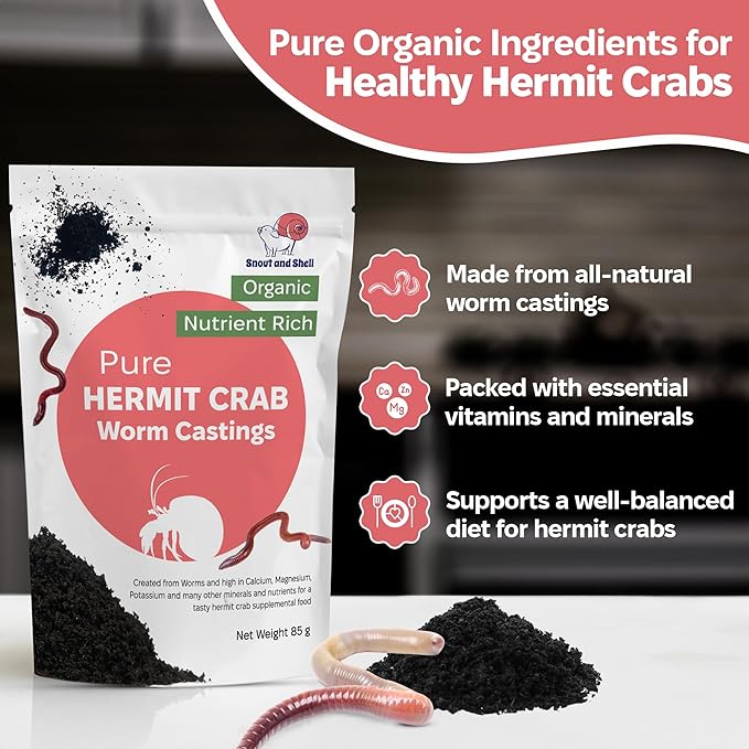 Snout and Shell Hermit Crab Food Bundle (Fruity Breakfast Blend, Ocean Mix, Protein Mix, Summer Sunset, Worm Castings & Oyster Shell Flour)