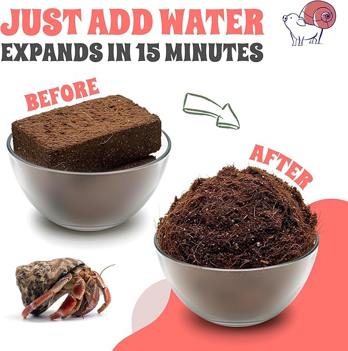 Coco Peat Reptile & Amphibian Bedding 1.4 lbs - Perfect for Frogs, Salamanders, Geckos & Snakes Tunneling - 100% Organic Coconut Husks - 650 Grams, Brown by Snout and Shell