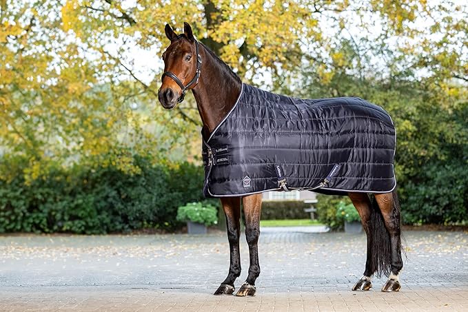 LeMieux Arika Stable-Tek 100g Blanket - Diamond Ripstop Outer - Breathable and Stain Repellent - Navy - 69"